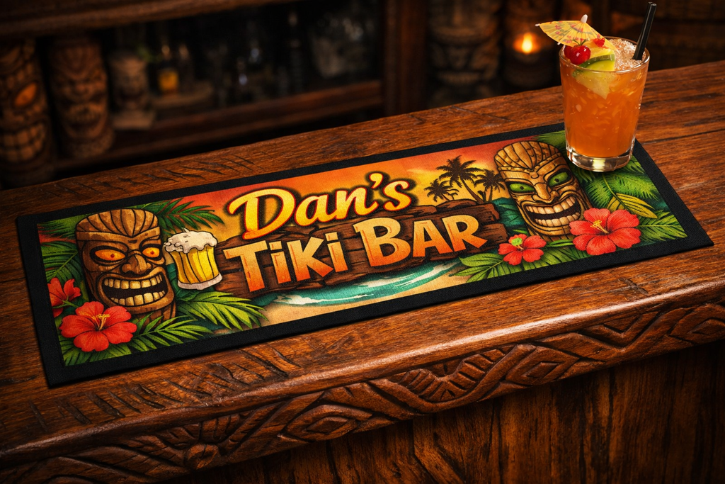 Bar Runner Design Ideas for Home Bars, Events and Business Branding