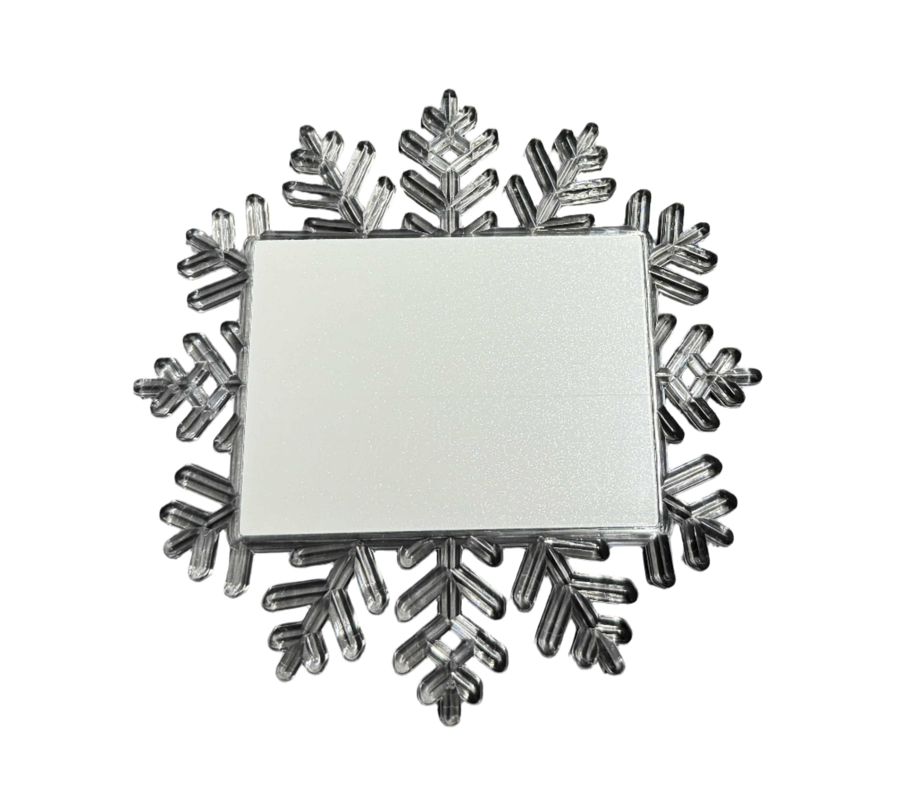 Christmas Hanging Snowflake Ornament Rectangle