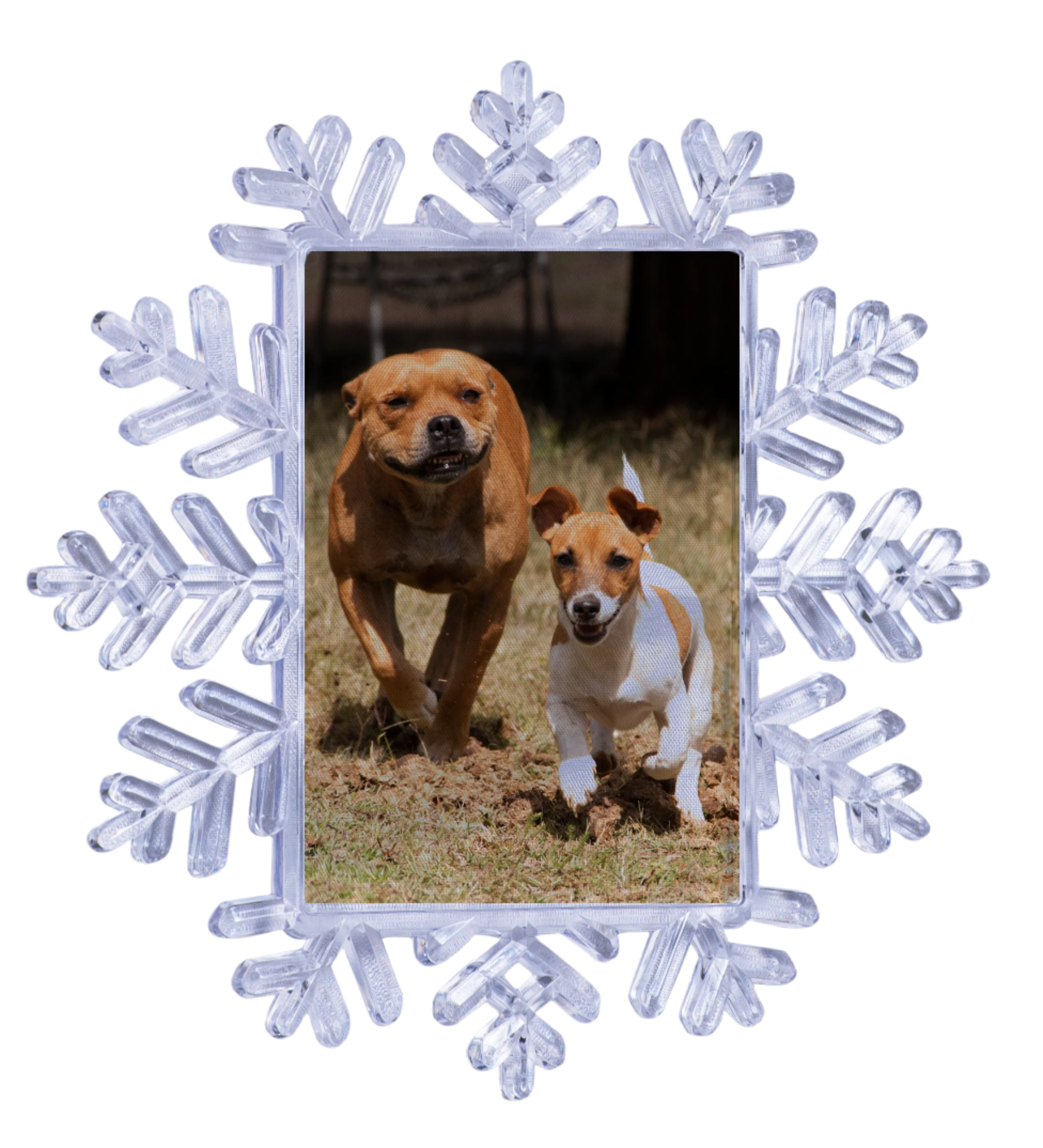 Christmas Hanging Snowflake Ornament Rectangle