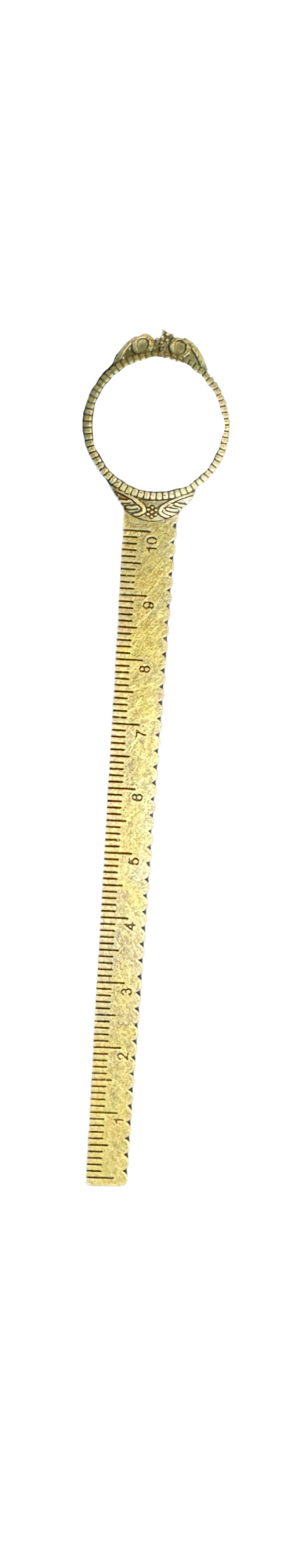 Bookmark Circle with Ruler Bronze