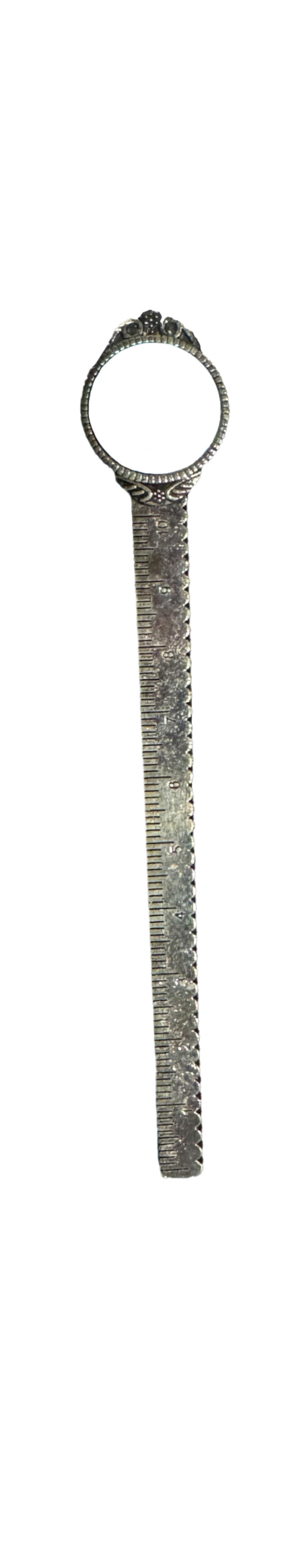 Bookmark Circle with Ruler Silver